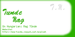tunde mag business card